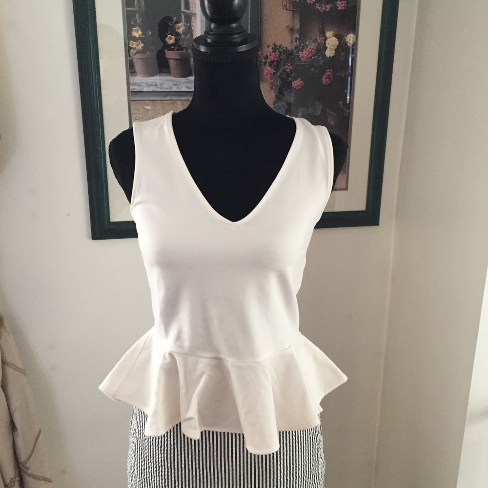 J.CREW Velvet peplum top